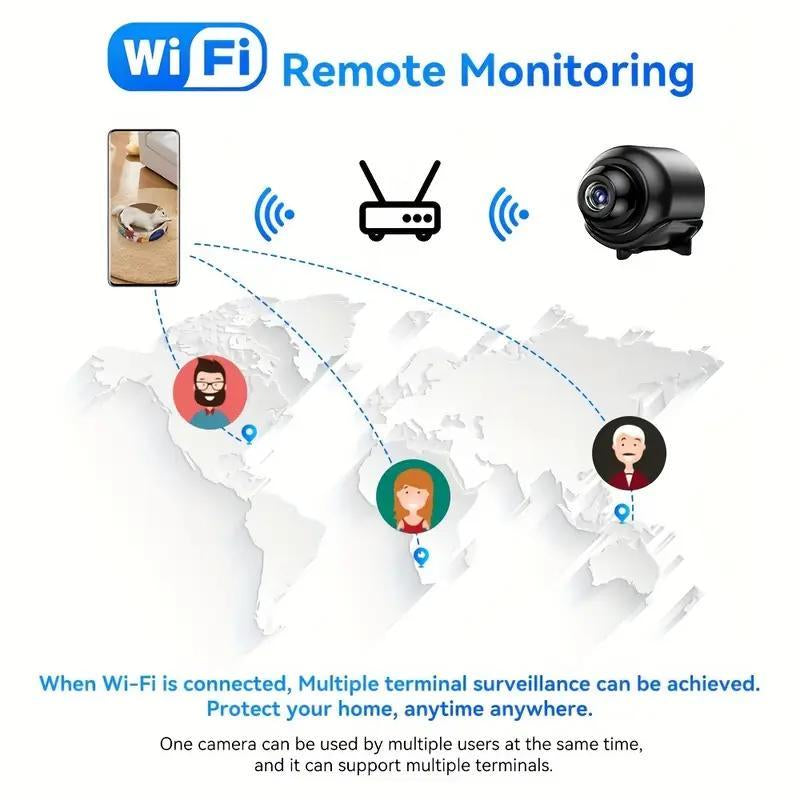 Wireless Security Cameras, Wifi Security Monitoring Camera, USB Plug-In Continuous Power Supply Security Camera for Outdoor & Indoor Dog & Cat Monitoring