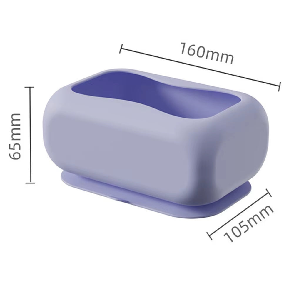 Punch-Free Silicone Tissue Box with Suction Cup Stable Large Paper Towels Box for Home Car