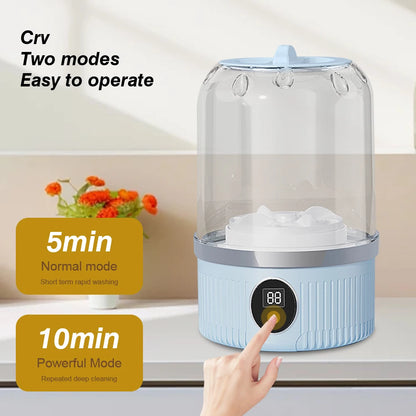 Mini Underwear Washer Rechargeable 1L Electric Socks Washing Machine Household Small Wireless Portable Laundry Underwear Cleaner