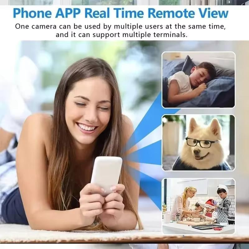 Mini Camera, Wifi Wireless Smart Home Network Camera, Indoor Security Monitoring Night Vision Camera, Audio Recorder for Home Night Vision & Baby Monitoring